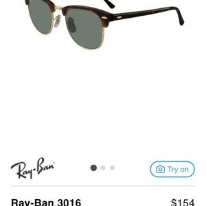 Ray-Ban Clubmaster sunglasses.
